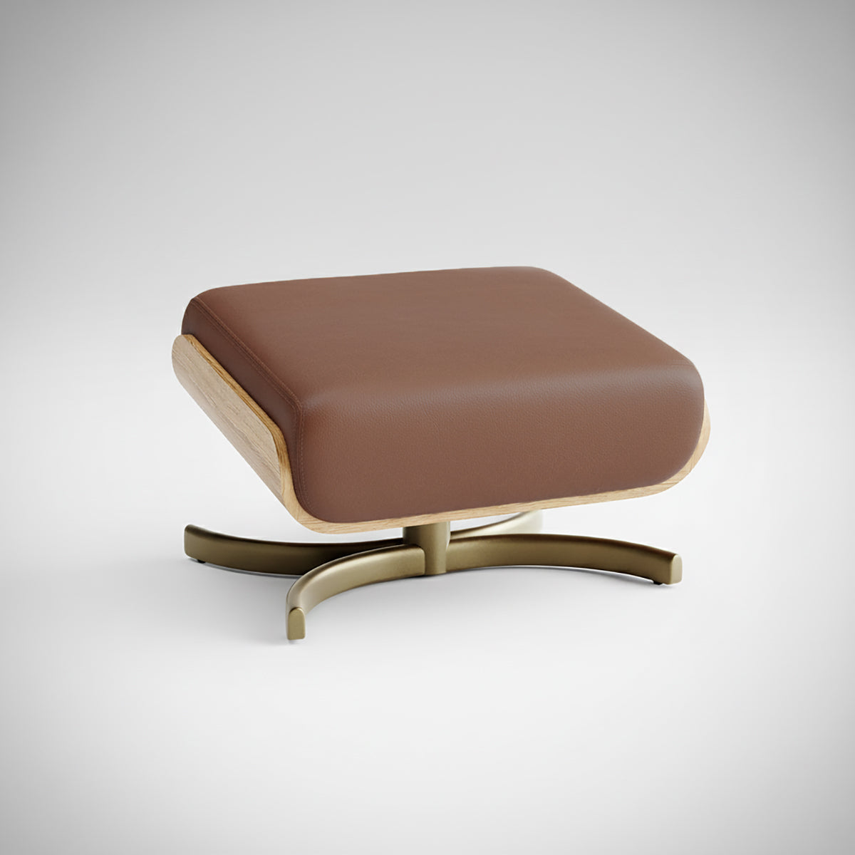 du. Footstool Pecan — Adjustable Leg Rest | Matching Sit-to-Stand Chair Accessory