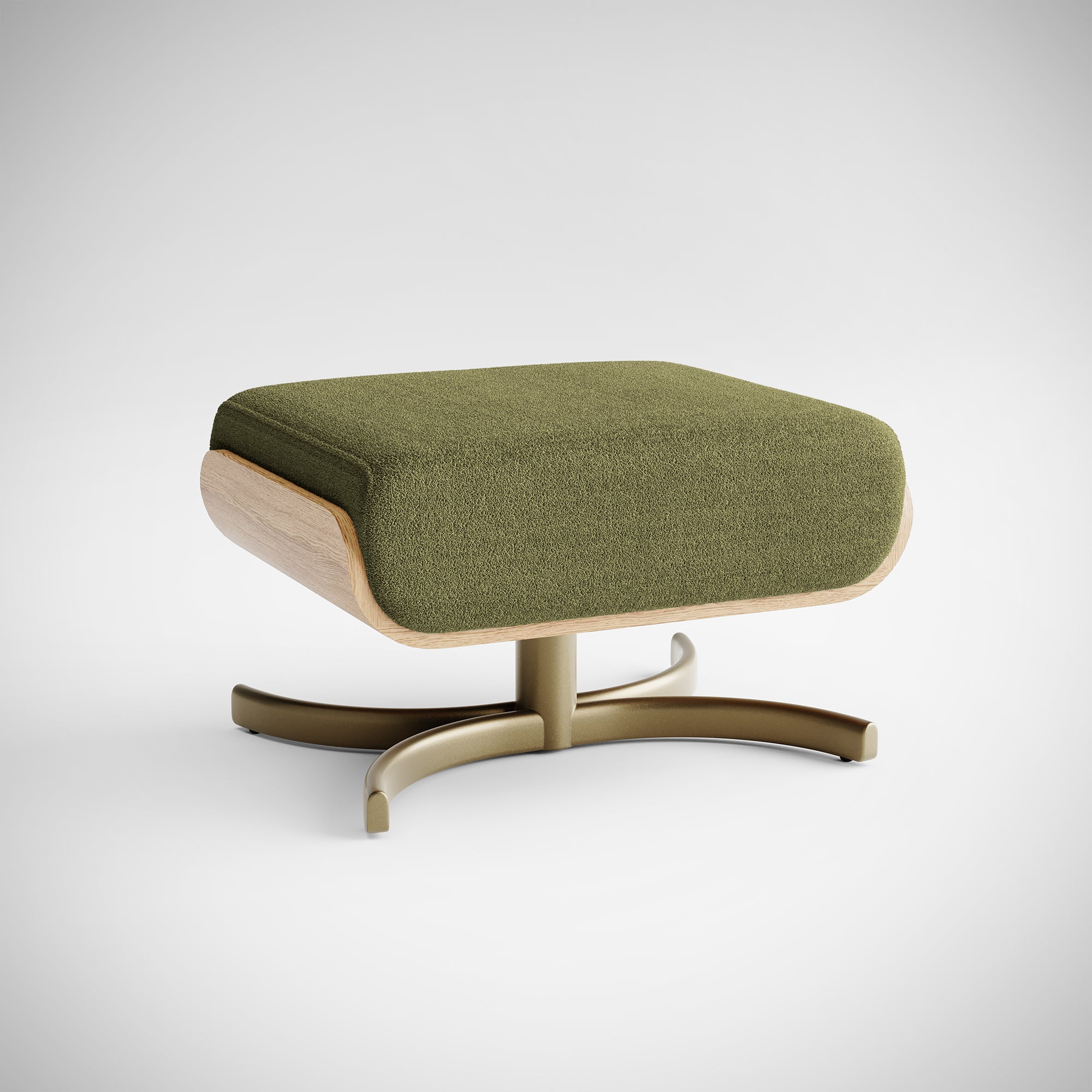 Du Footstool Moss — Adjustable Leg Rest | Matching Sit-to-Stand Chair Accessory