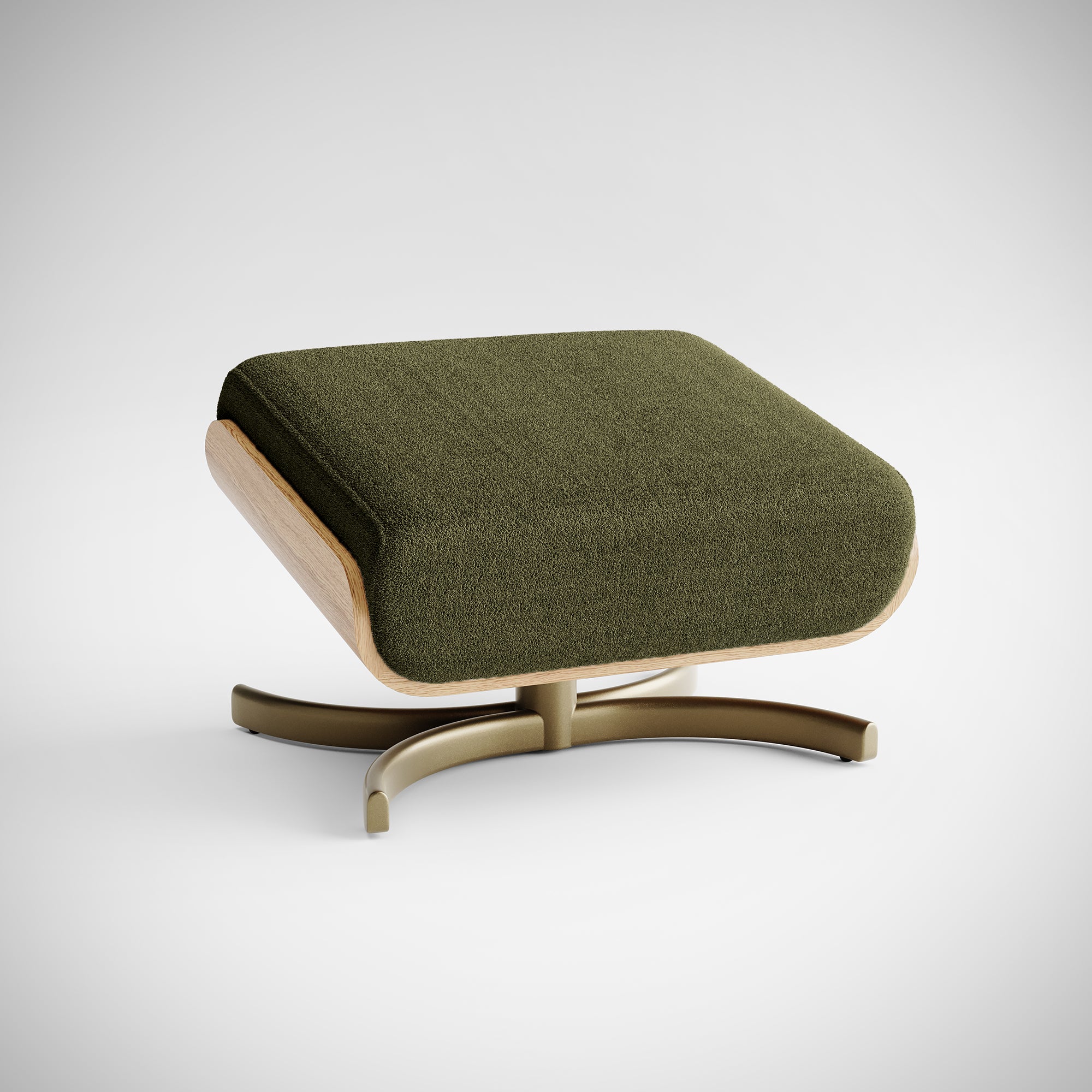 Du Footstool Moss — Adjustable Leg Rest | Matching Sit-to-Stand Chair Accessory