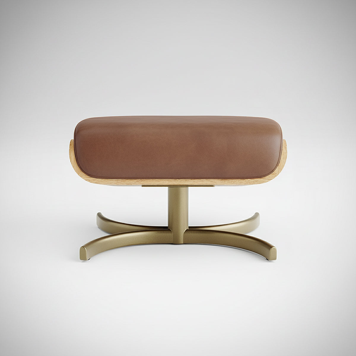 Du Footstool Pecan — Adjustable Leg Rest | Matching Sit-to-Stand Chair Accessory