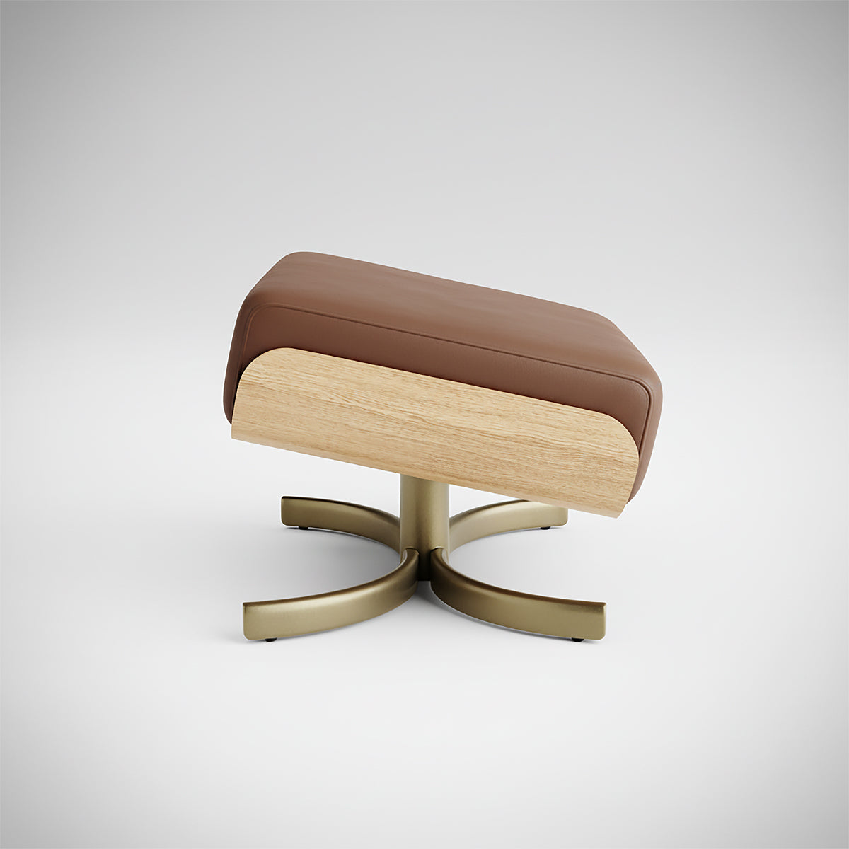Du Footstool Pecan — Adjustable Leg Rest | Matching Sit-to-Stand Chair Accessory