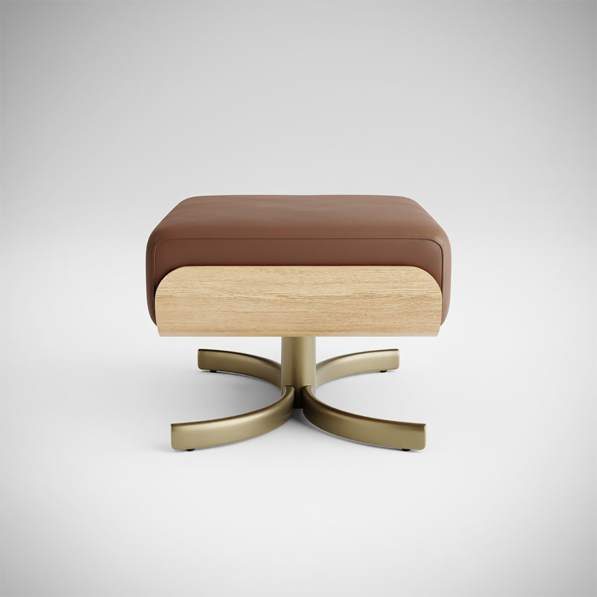du. Footstool Pecan — Adjustable Leg Rest | Matching Sit-to-Stand Chair Accessory