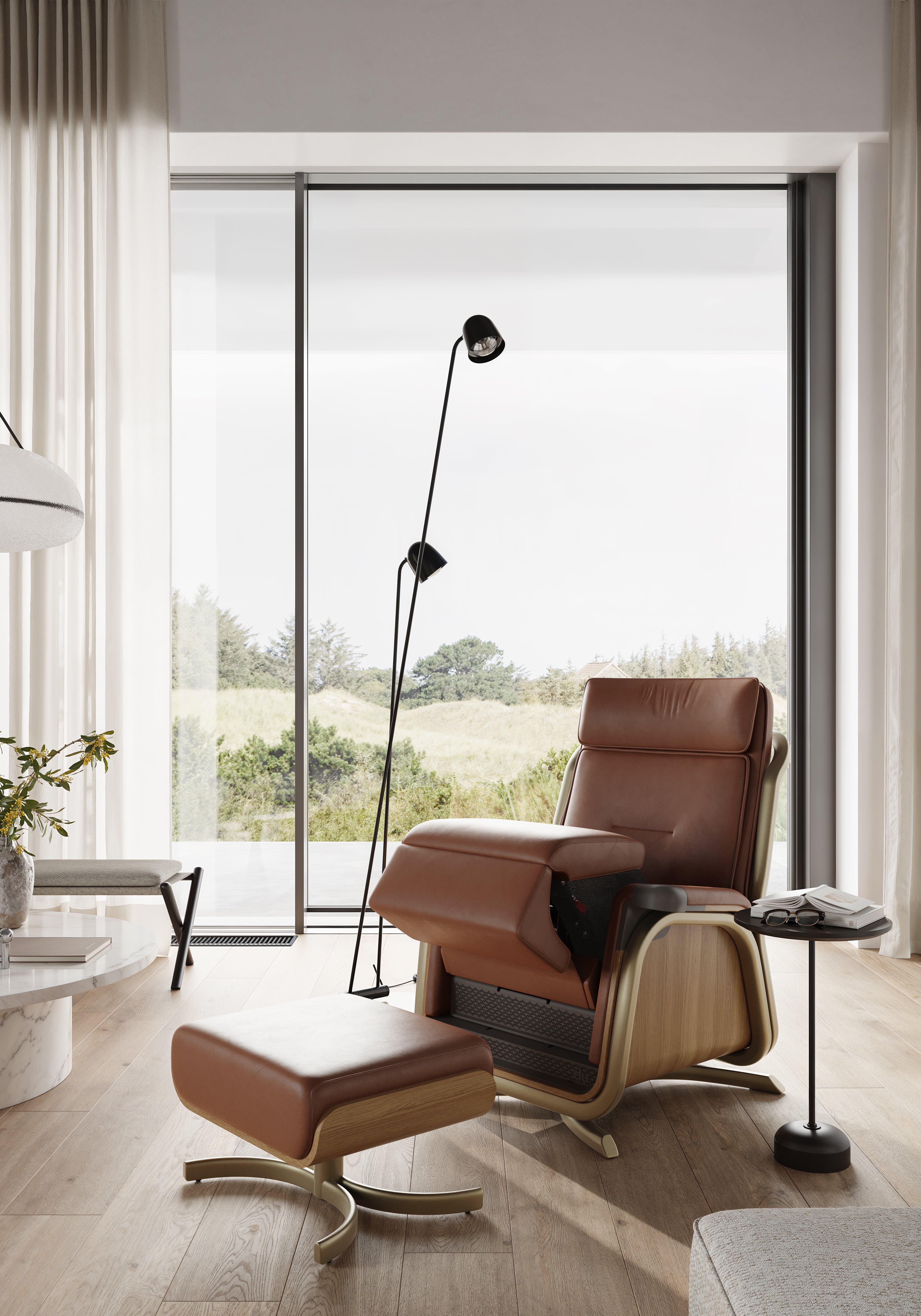 Du. Chair Pecan – Sit-to-Stand Assistive Chair