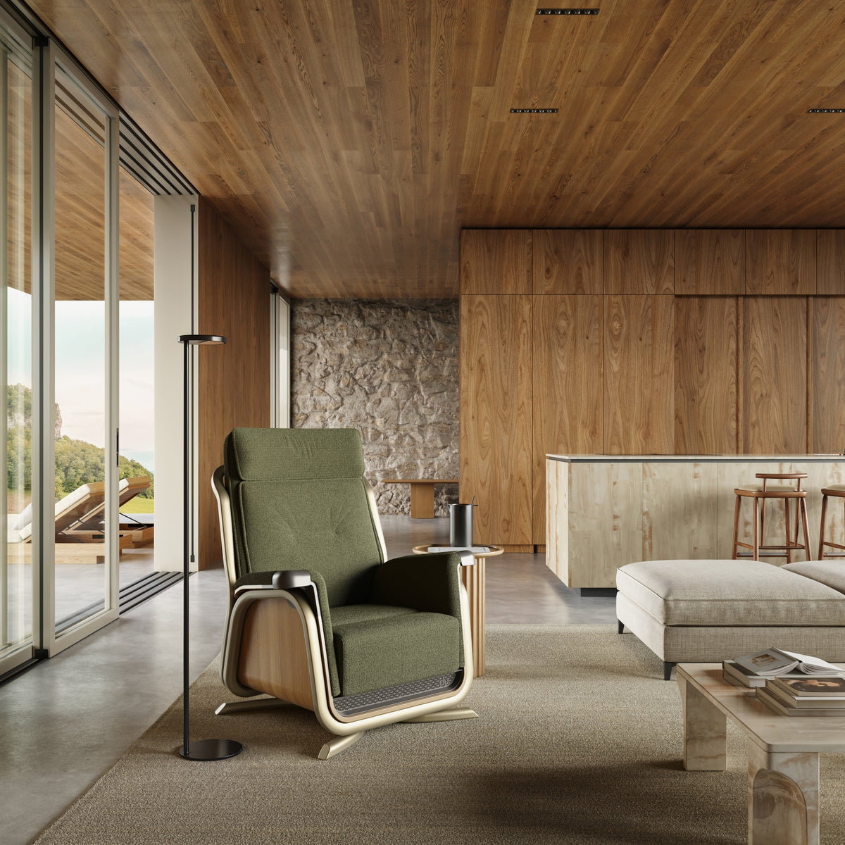 Du Chair Moss | World-First Non-Electric Sit-to-Stand Chair | SYSTM